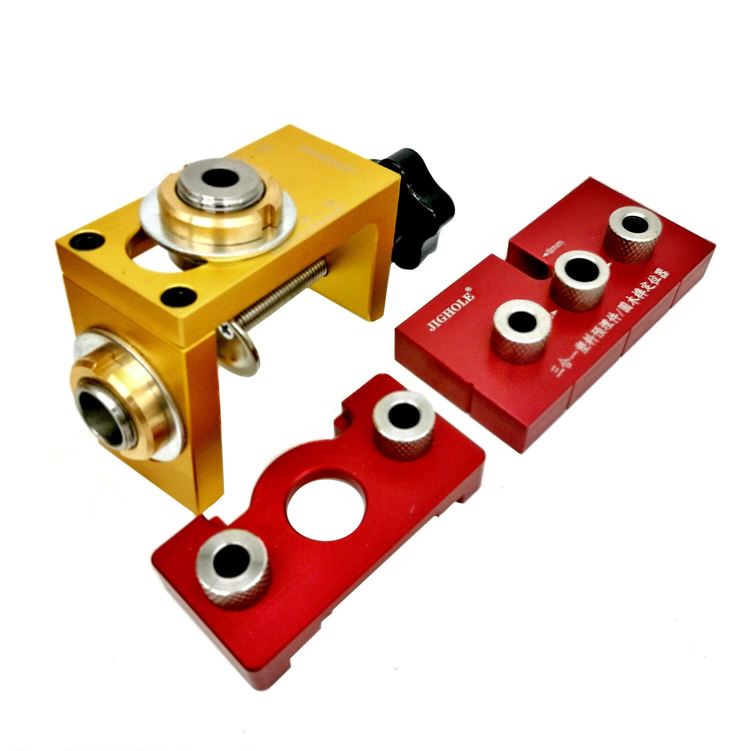 3 in 1 dowelling jig houtbewerking verstelbare aluminium boorgeleider locator