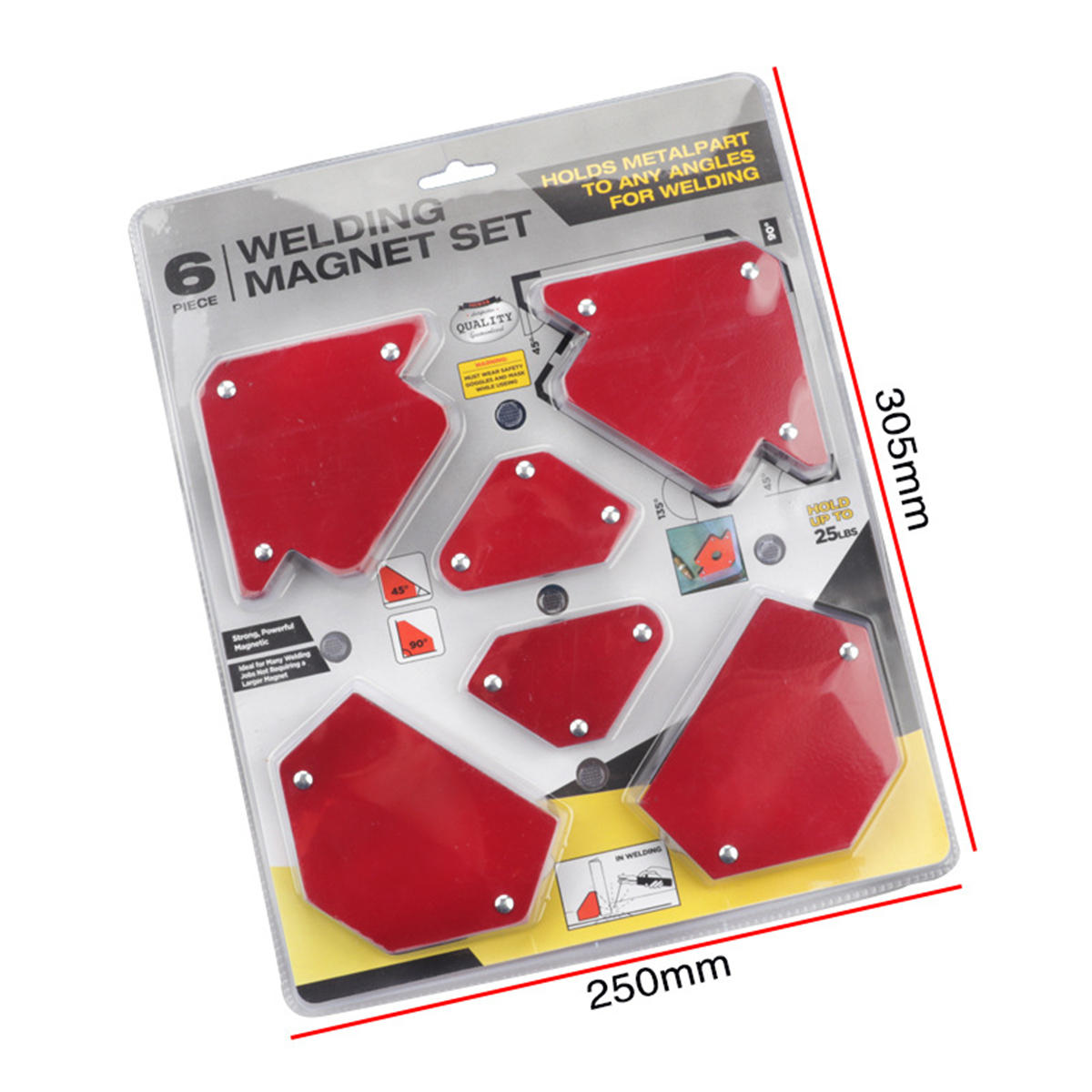 6 stuks magnetische laslocator set houders 25lb 50lb 75lb multi hoeken gereedschap