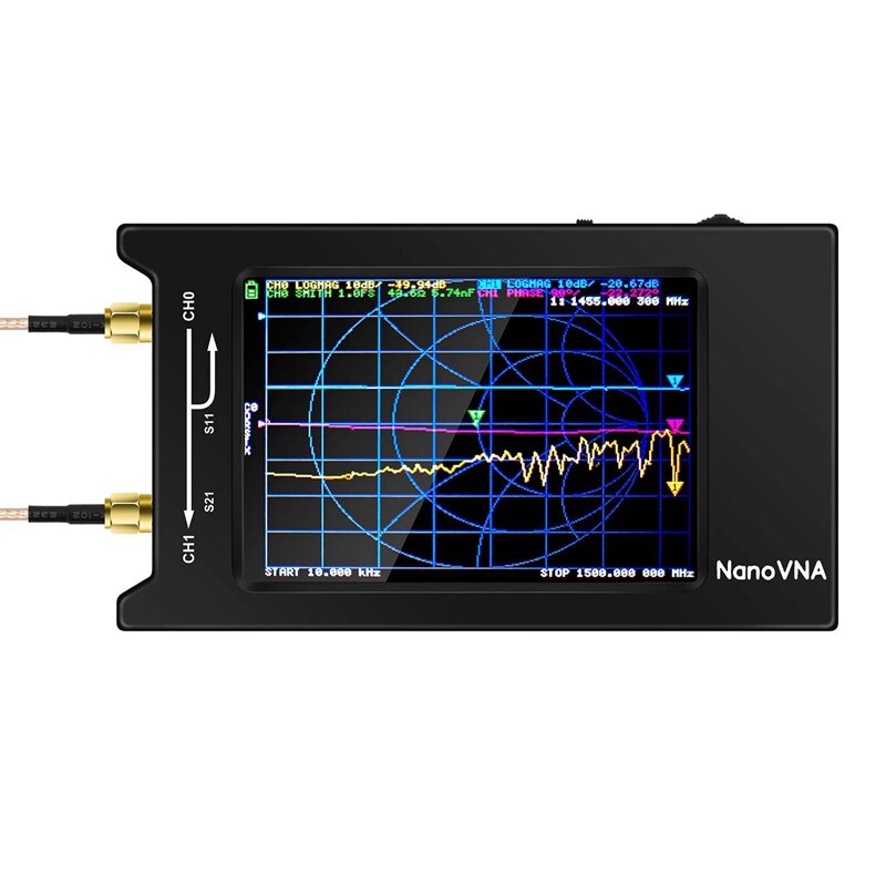 nanovna-h4 4 lcd 50khz~1.5ghz vna hf vhf uhf uv vector netwerkanalysator