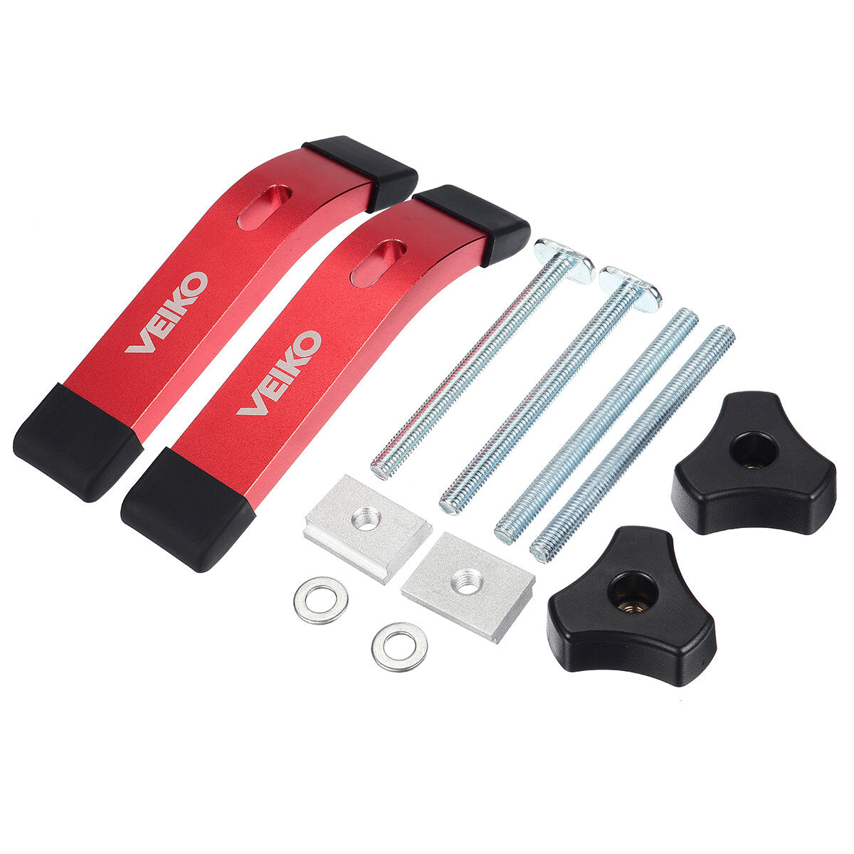 2-set snelwerkende t-track-klem met t-bouten en silder aluminium houtbewerkingsklemmen voor routers boorpersen cnc-tafelzagen
