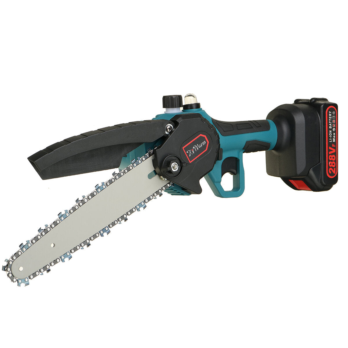 kiwarm 288vf 8 inch draagbare elektrische zaag snoeien kettingzaag oplaadbare houtbewerking elektrisch gereedschap hout cutter w/1/2 batterij eu/us/au plug