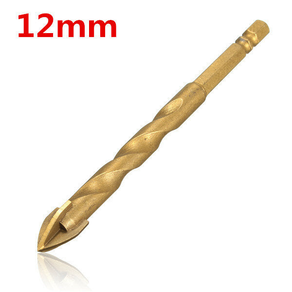 hex shank tegel glas cross spear head lange boor 6/8/10/12mm met tungsten carbide tip