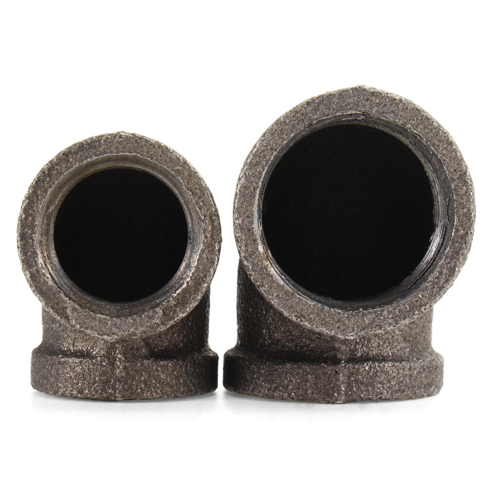 1/2 inch 4/3 inch zwart 90 graden smeedbaar ijzeren pijp schroefdraad elleboog voor dhz flens fittings beugel: