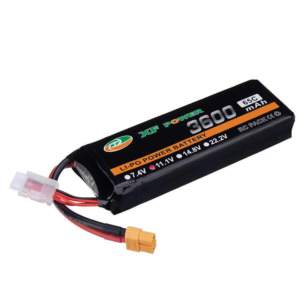 xf power 11.1v 3600mah 65c 3s lipo-batterij xt60-stekker voor rc drone