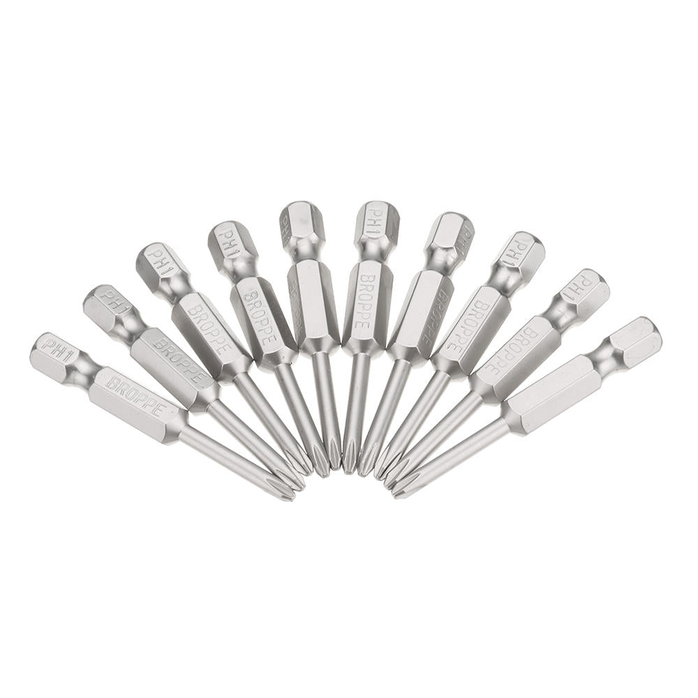 10 stuks ph1 1/4 inch hex shank 50mm magnetische phillips schroevendraaier bits set