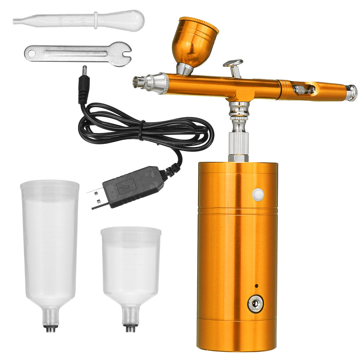geel/rood/rose goud airbrush luchtpomp set oplaadbare draagbare luchtpomp airbrush tool handheld inkjet