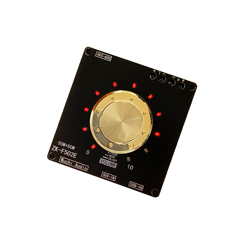 zk-f502e cool volume indicator bluetooth audio eindversterker board module lc filter stereo 50w + 50w