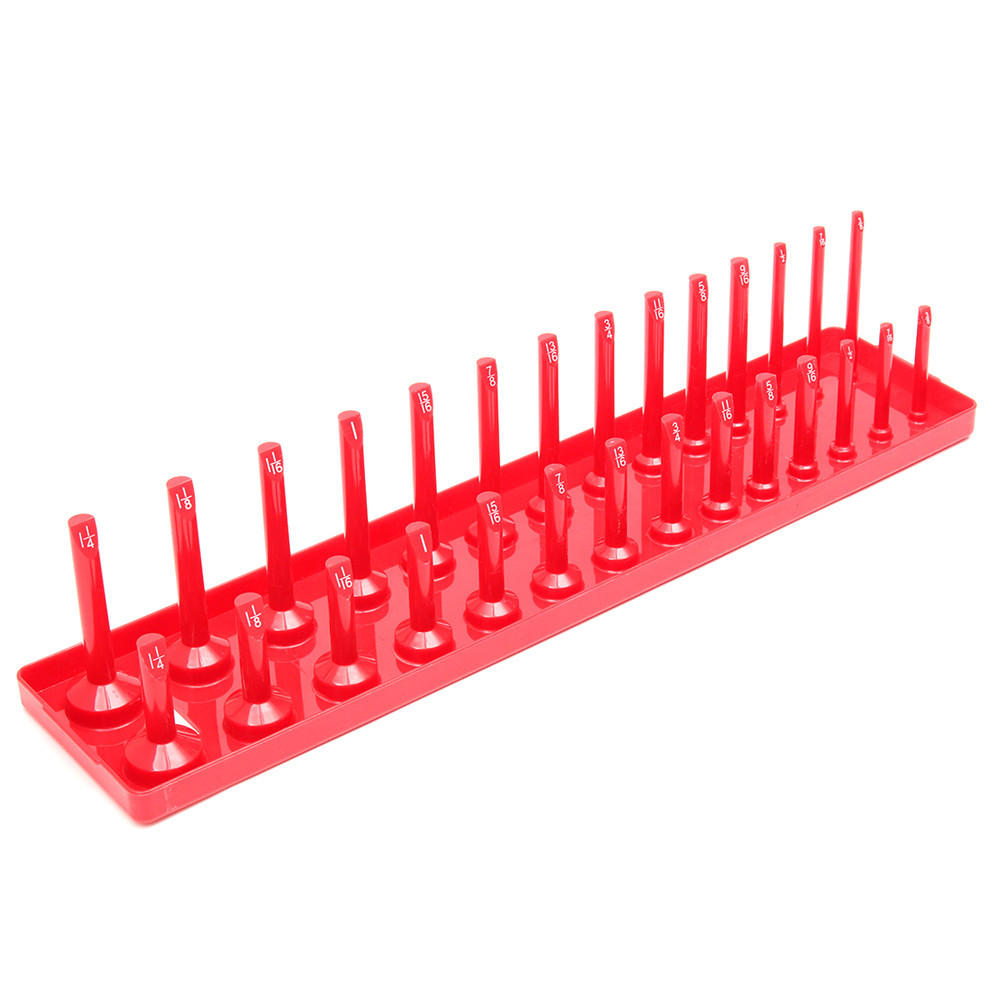 3 stuks 1/4 3/8 1/2 inch sae metrische socket houder lade socket organizer: