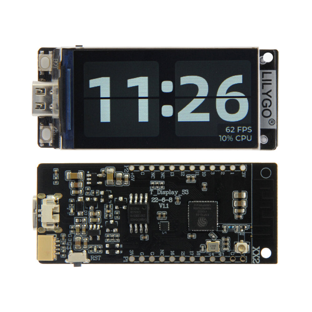 lilygo t-display-s3 esp32-s3 1.9 inch st7789 lcd-scherm development board wifi bluetooth5.0 draadloze module 170*320 resolutie
