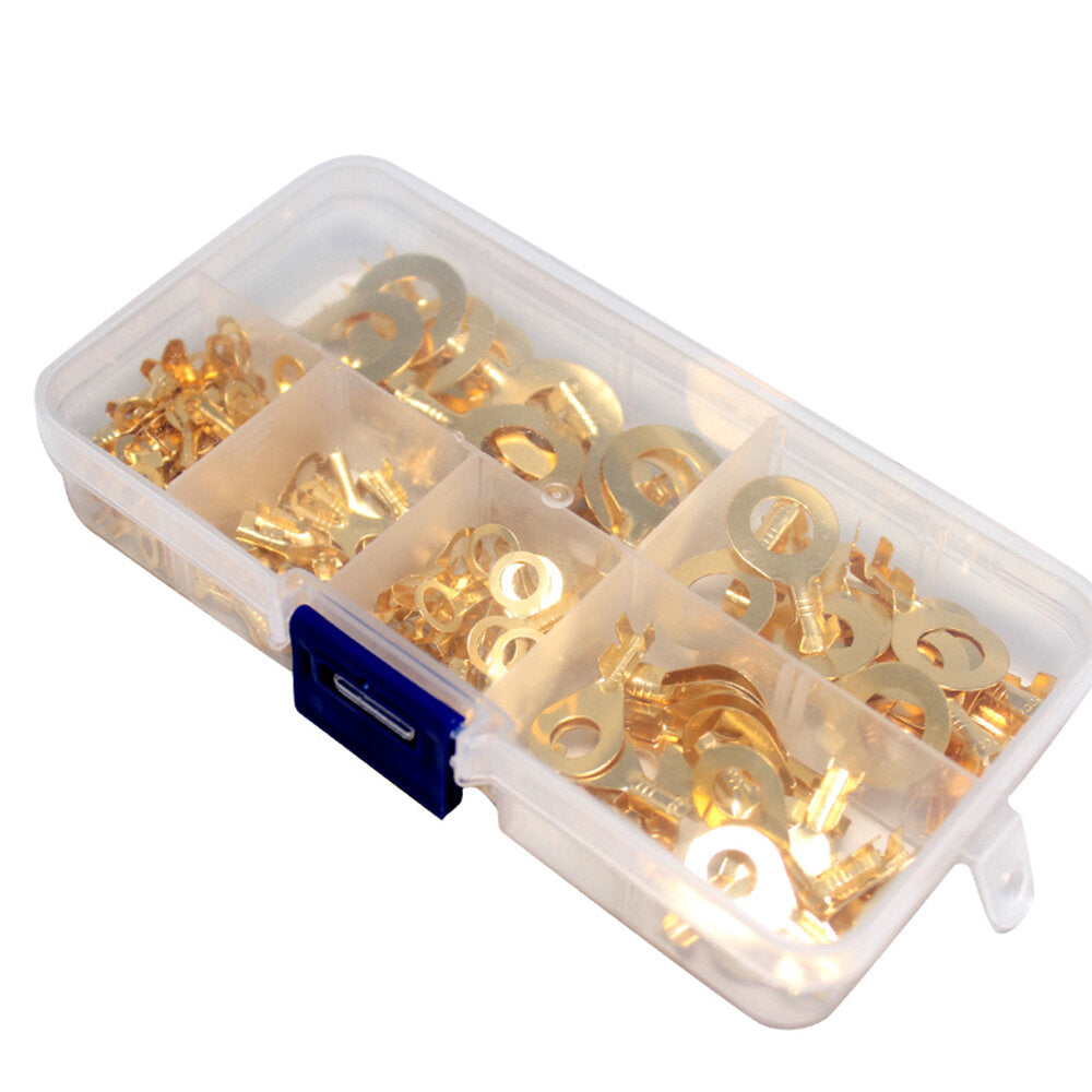 150/300/540 stuks m3/m4/m5/m6/m8/m10 ring lugs eyes copper crimp terminals cable lug wire connector non-insulated assortment kit