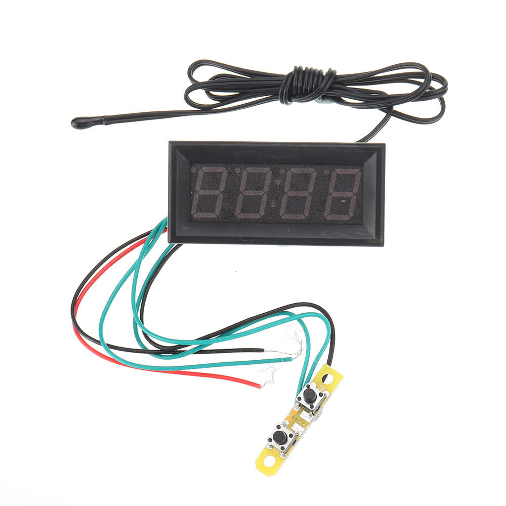 0.56 inch 200v 3-in-1 tijd + temperatuur + voltage display met ntc dc7-30v voltmeter zwart horloge klok digitale tube