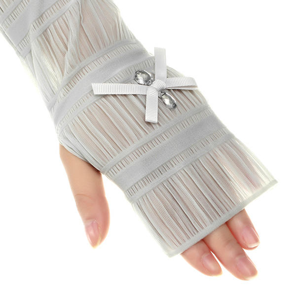 summer lady lace silk handschoenen gedrukte lange mouwen anti-uv sun fingerless arm multicolor