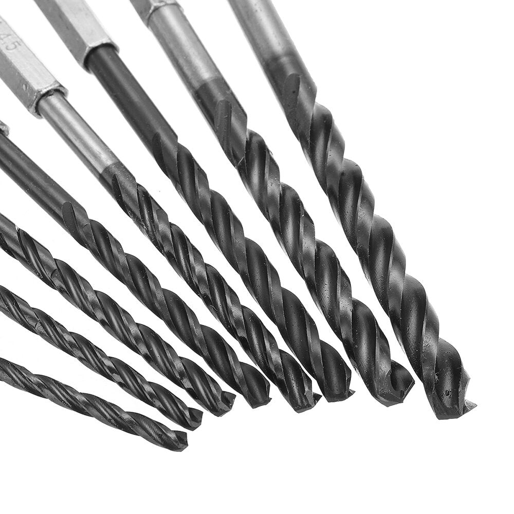 8-delige spiraalboor zeshoekige 3.0-6.5 mm hogesnelheidsstaal roestvrij tialn gecoat