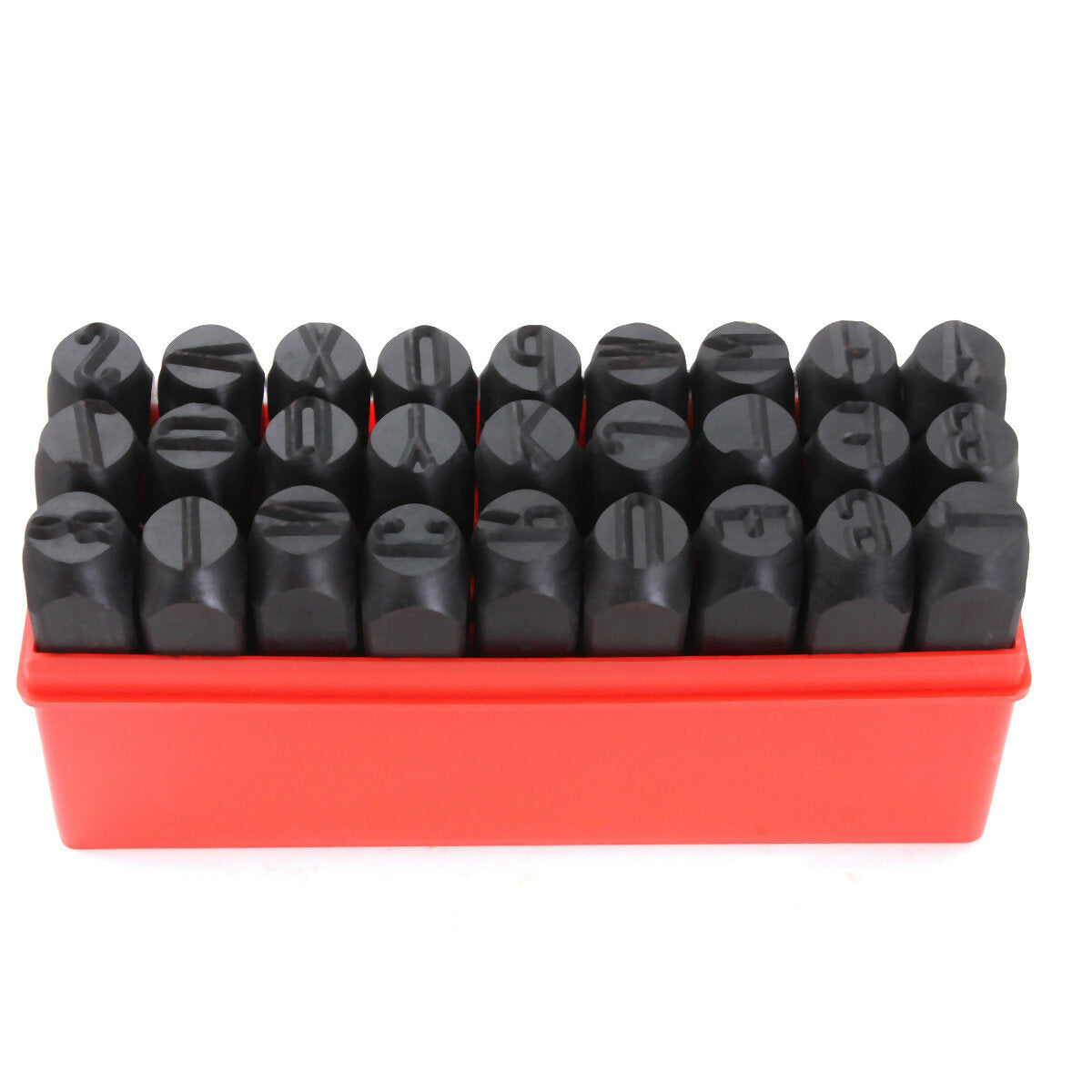 27 stuks postzegels letters set punch steel metal die tool case craft