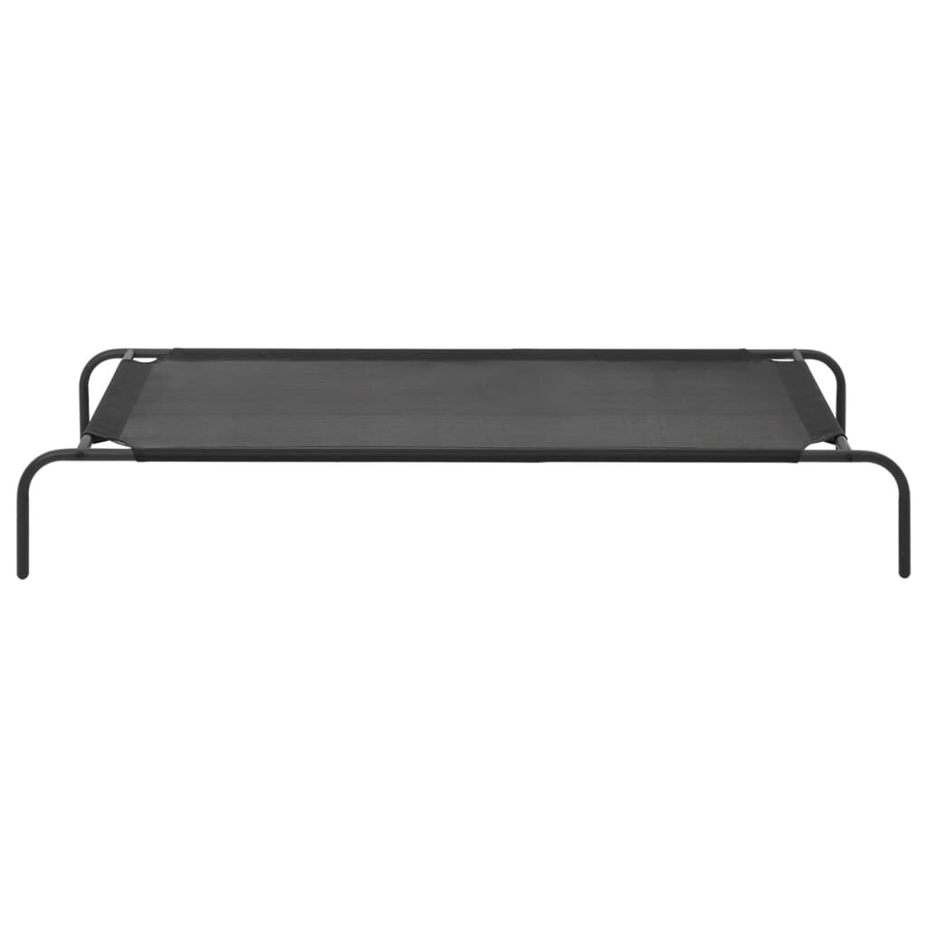 hondenbed verhoogd xl textileen zwart