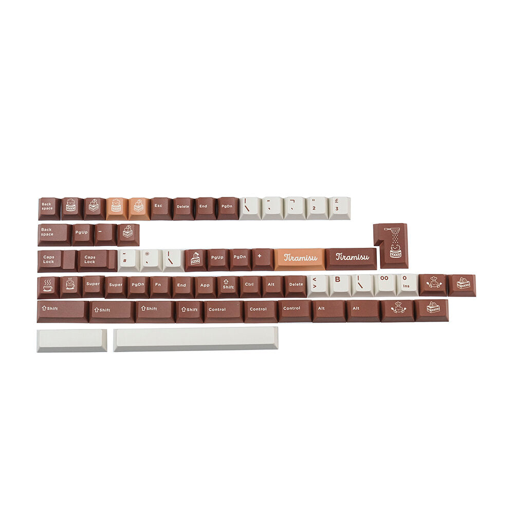 163 toetsen tiramisu keycap set cherry profile pbt sublimation custom ...