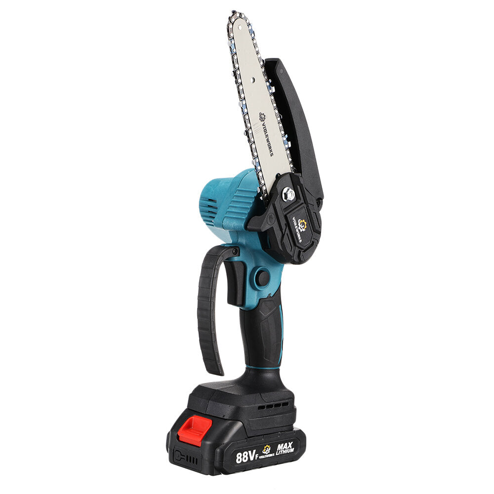 88vf 6 inch elektrische kettingzaag 1500w draadloze eenhandszagen houtbewerking tool houtsnijder w/geen/1/2 batterij voor makitabattery