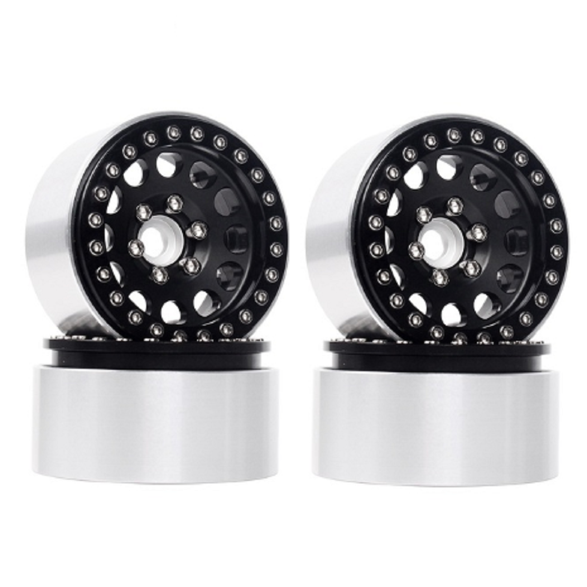 Rc Rupsband 4-delige aluminiumlegering 1.9 beadlock-wielen velgen voor 1/10 rc rup ...