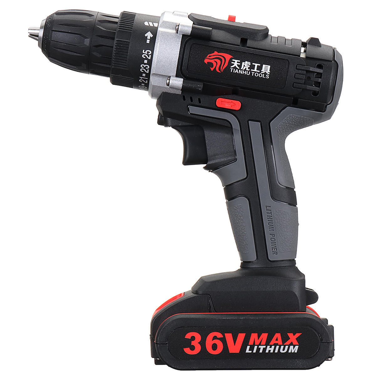 36v elektrische accuboormachine 28nm borstelloze schroevendraaier met oplaadbare led-batterij