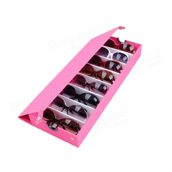8 grids brillen zonnebril bril opbergdoos display lade sieraden tonen case