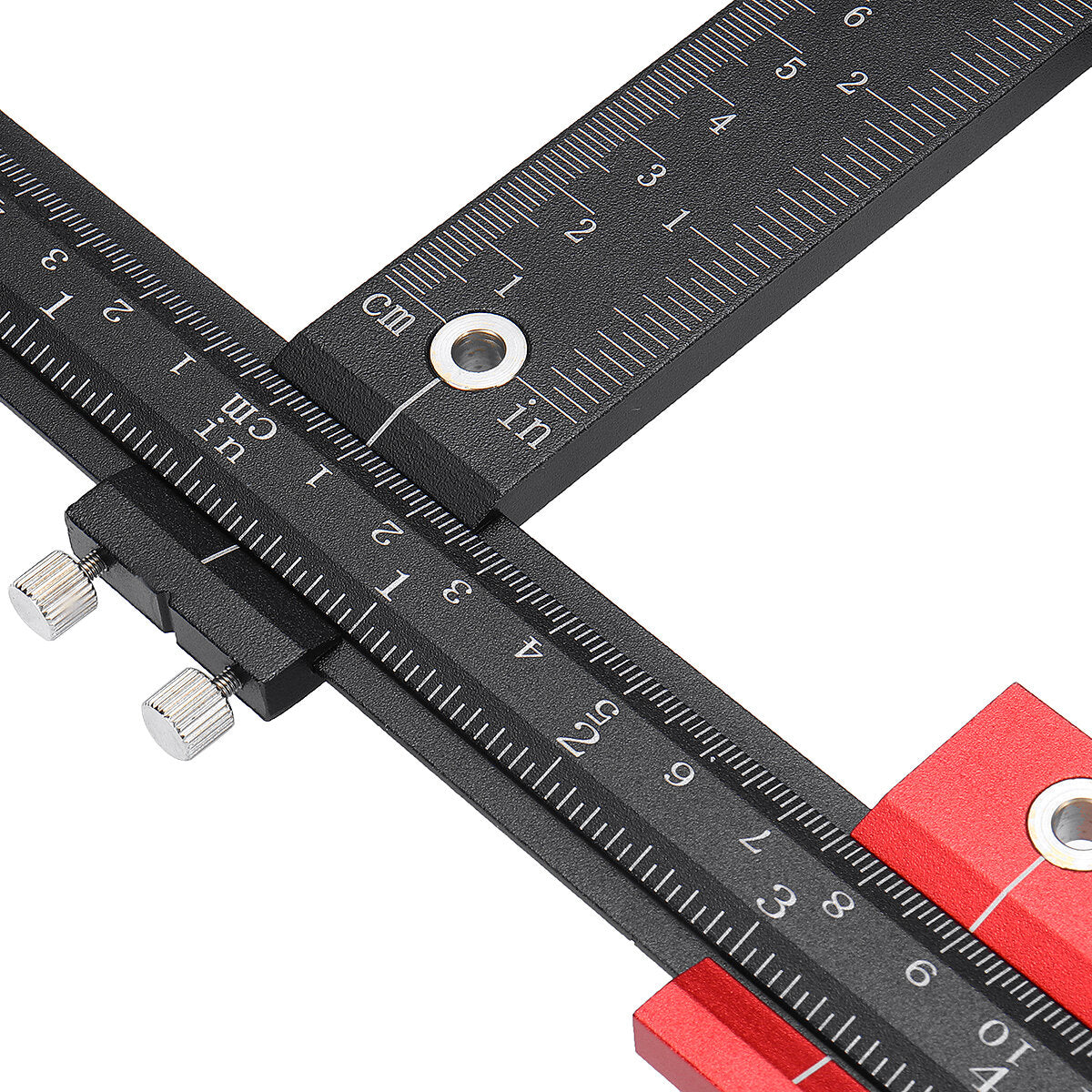 aluminium kast hardware jig armatuur 4mm + 5mm ponsen locator houtbewerking boor positionering gids t-liniaal