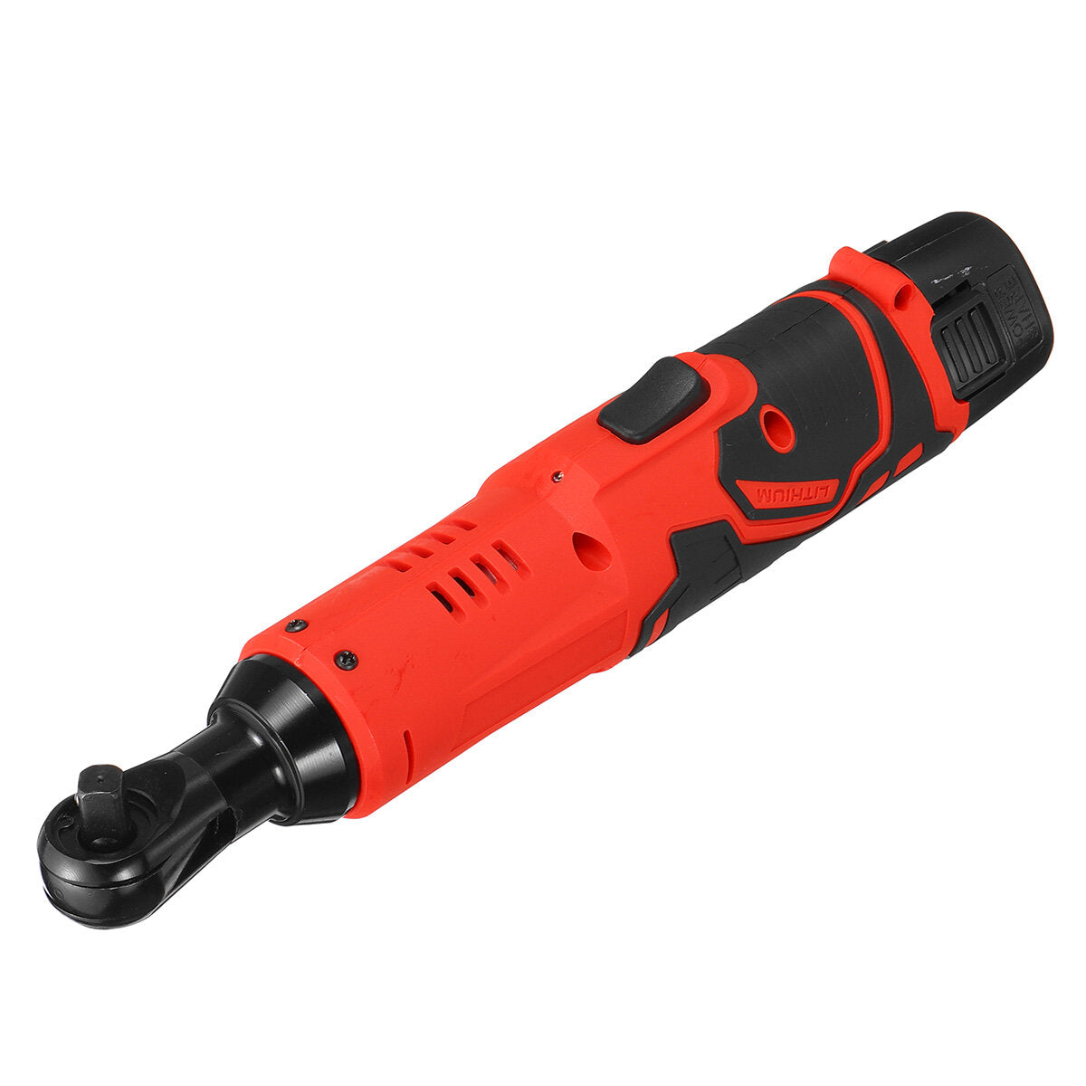 12v 4000mah elektrische ratelsleutel met led-licht 90 graden hoekmoersleutelgereedschap w / 1 / 2pcs-batterij