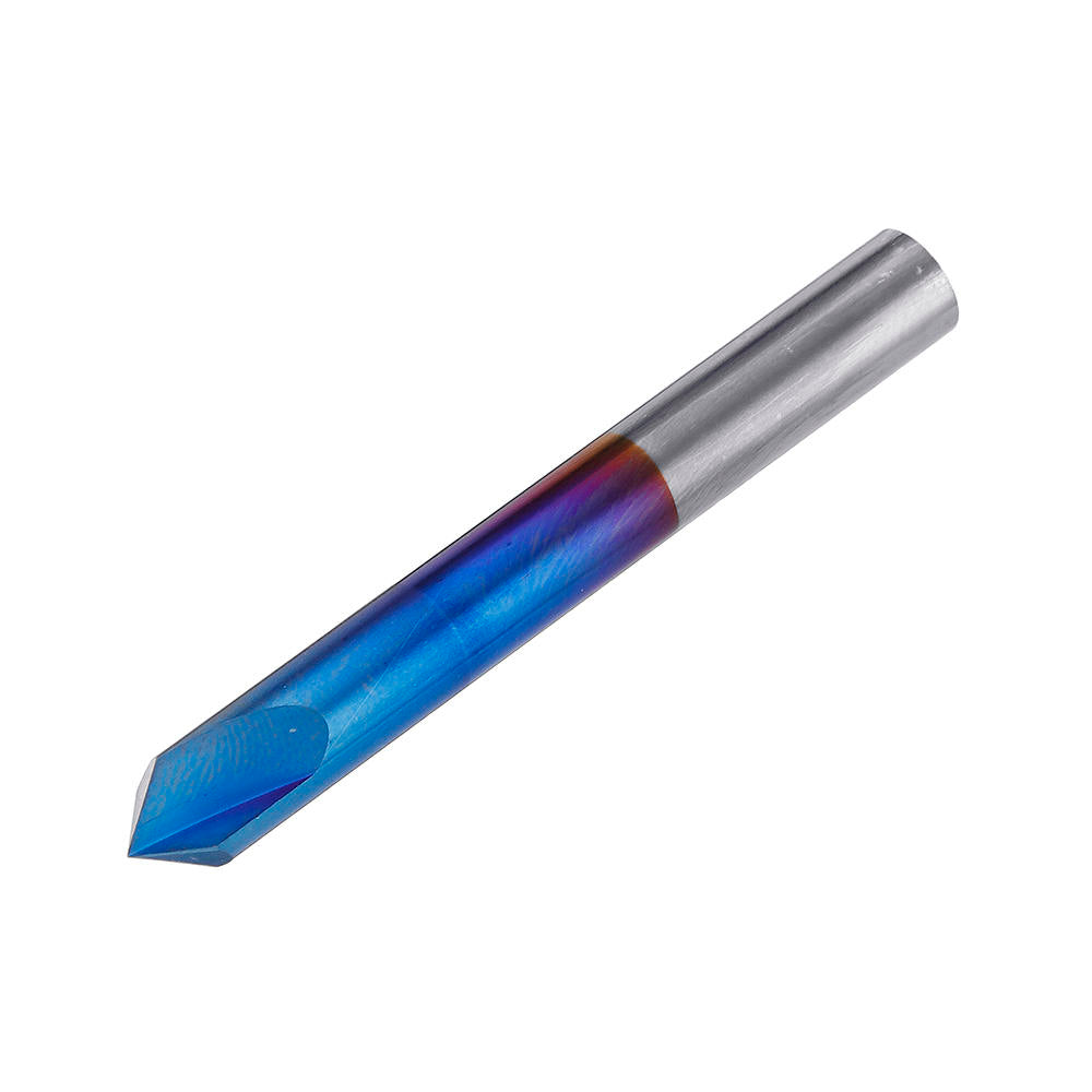 2-12mm 90 graden nano blauw gecoate afschuining molen 2 fluiten cnc frees verzinkboor