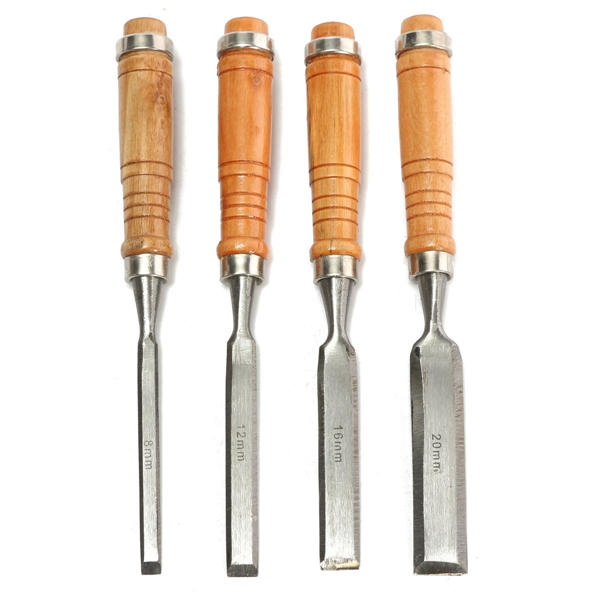 4 stuks 8/12/16 / 20mm houtwerk carving beitel gereedschap set voor houtwerk timmerman