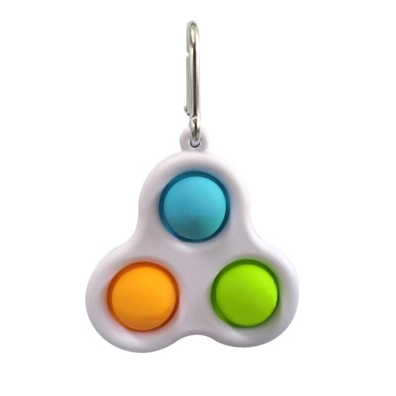 mini simple dimple sensorisch mini sensorisch fidget ontspanning stress relief anti-angst autisme hand edc gadget voor kinderen tiener volwassen push pop bubble sleutelhanger