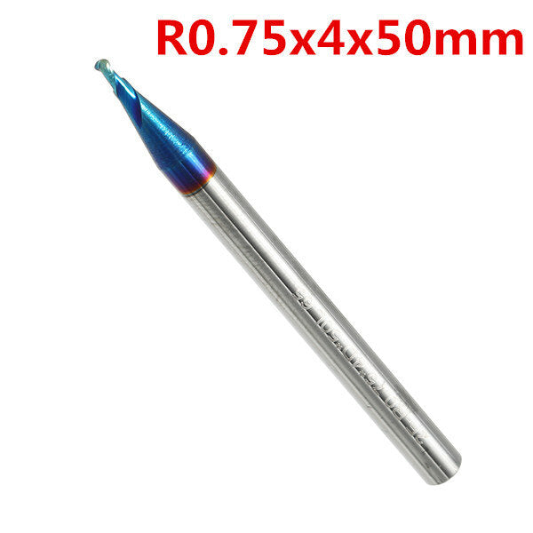 r0.5-r3 2 fluiten tungsten carbide frees hrc65 naco coated ball nose frees