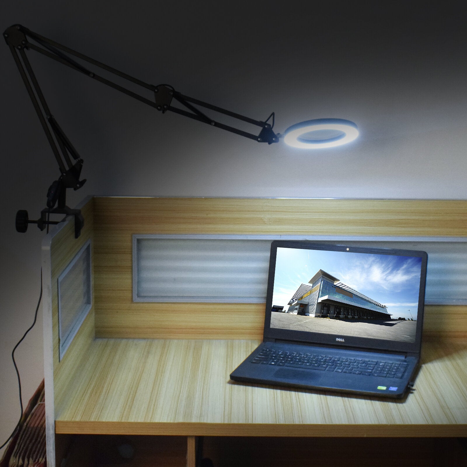 flexibel bureau grote 5x usb led vergrootglas 3 kleuren verlichte vergrootglas lamp loep lezen/rework/solderen