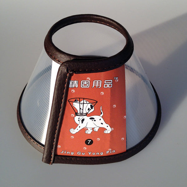 brown pet dog cat elizabethan bite-proof collar wond healing cone beschermende collar gezondheid beaty to