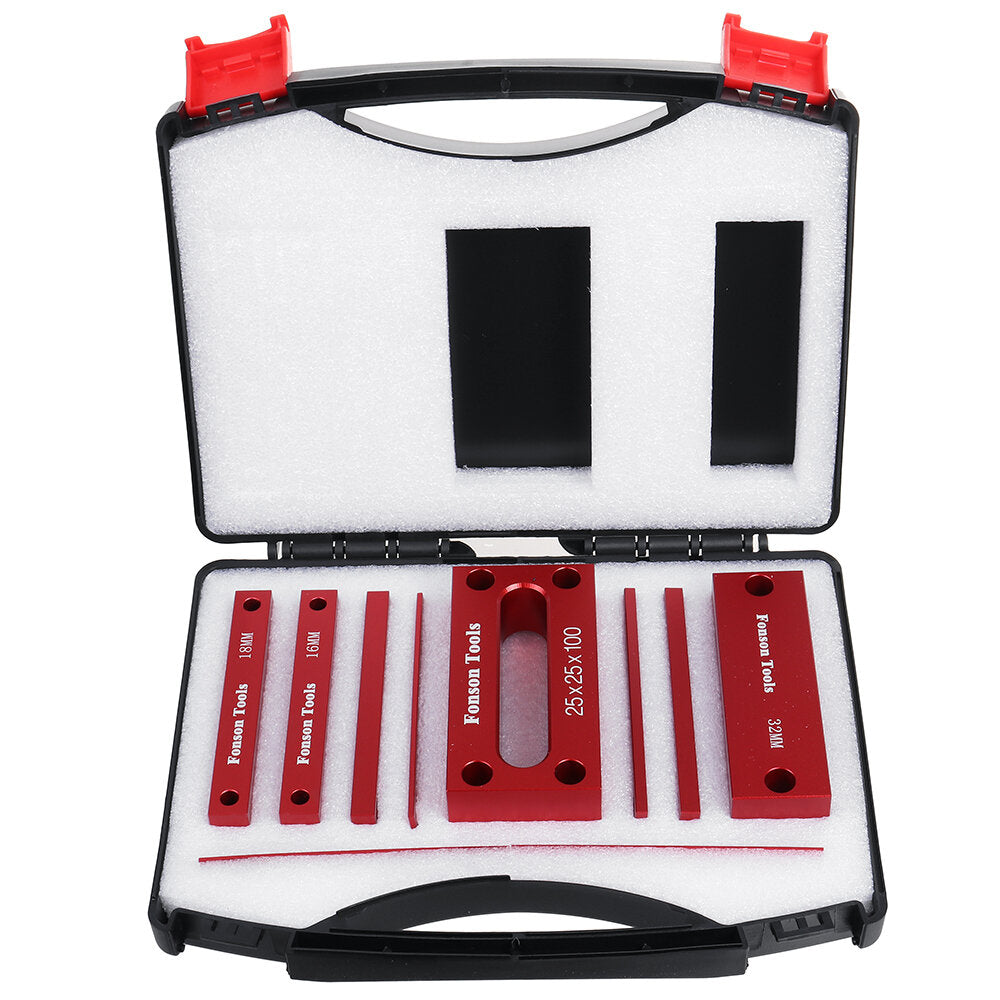 fonson 9 stuks metrische inch houtbewerking setup blokken hoogtemeter precisie aluminium setup bars voor router en tafelzaag accessoires