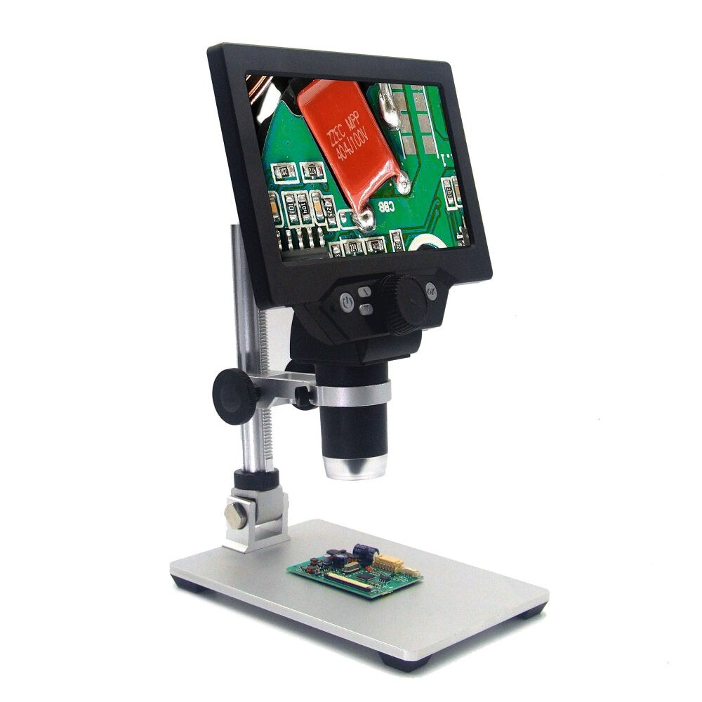 g1200 digitale microscoop 12mp 7 inch groot kleurenscherm grote basis lcd-scherm 1-1200x continu