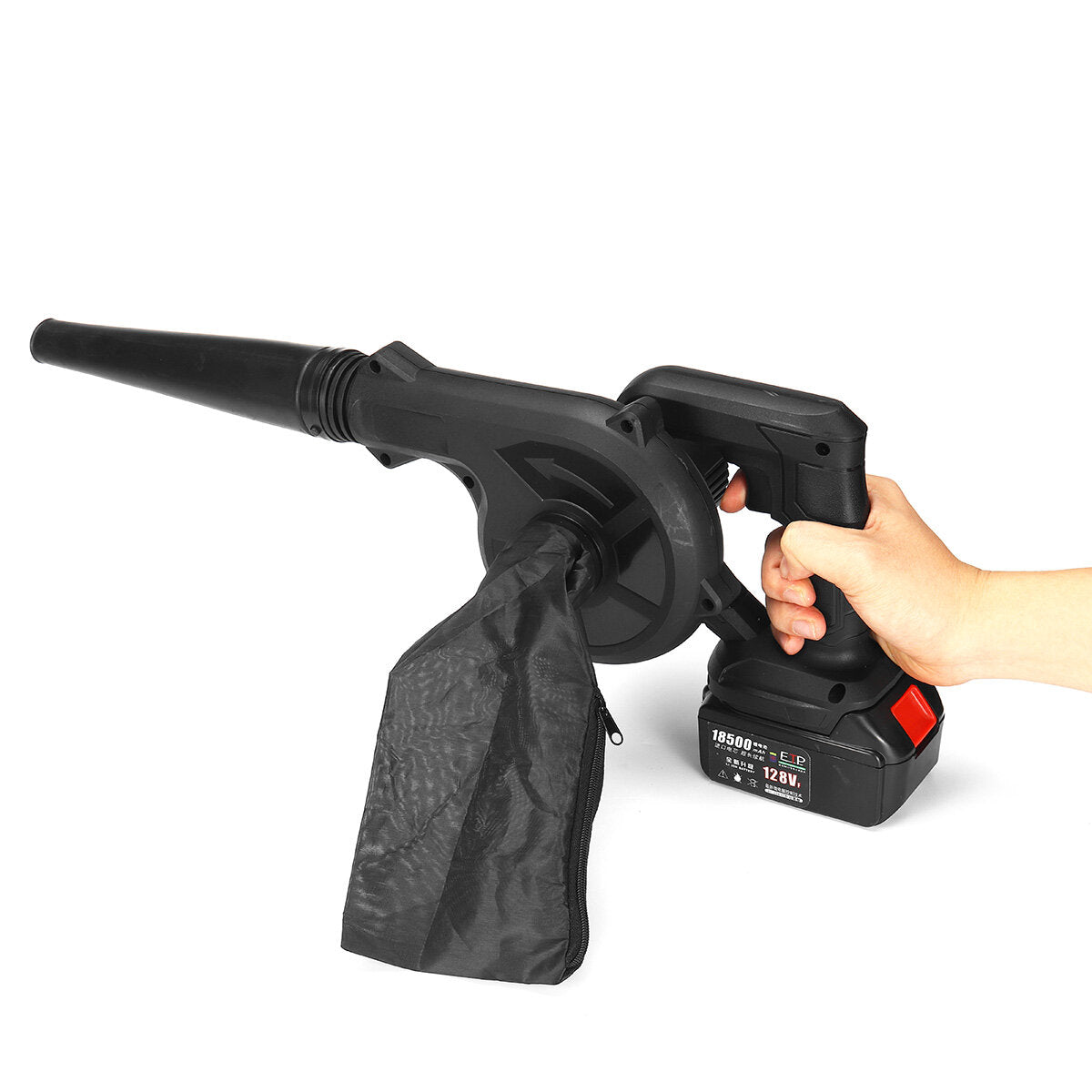 2 in 1 draadloze elektrische luchtblazer en afzuiging handheld bladstofafscheiderreiniger met geen / 1pc / 2pcs-batterij