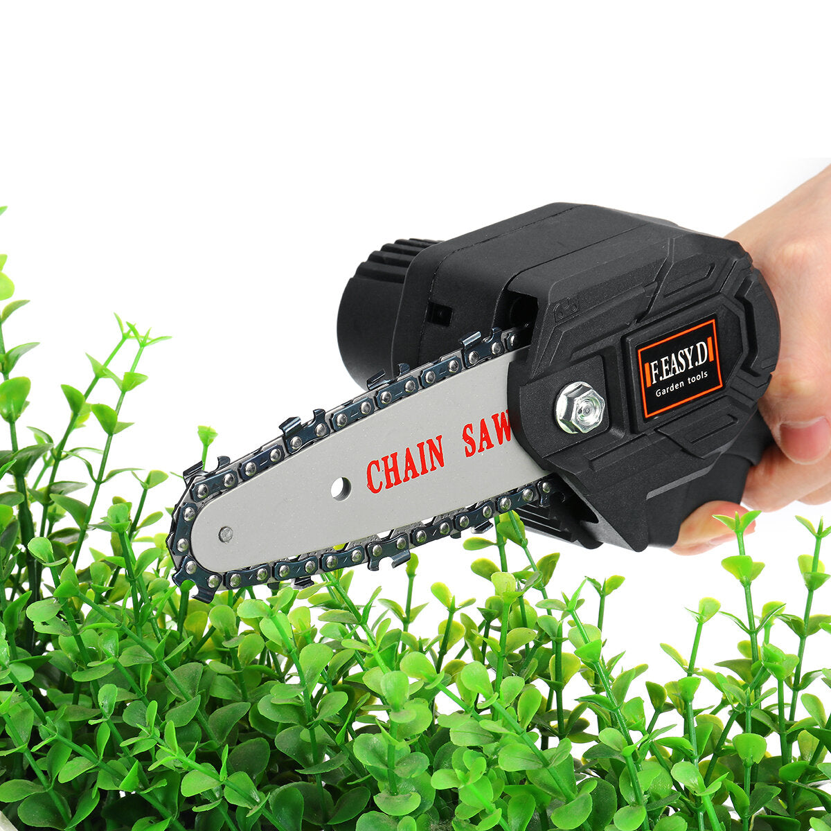 24v 550w oplaadbare mini elektrische kettingzaag handheld houtsnoeizaag