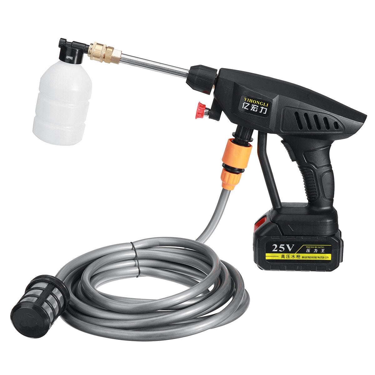 draadloze hogedrukreiniger auto washine pistolen spray washer water cleaner w/12v/25v battery