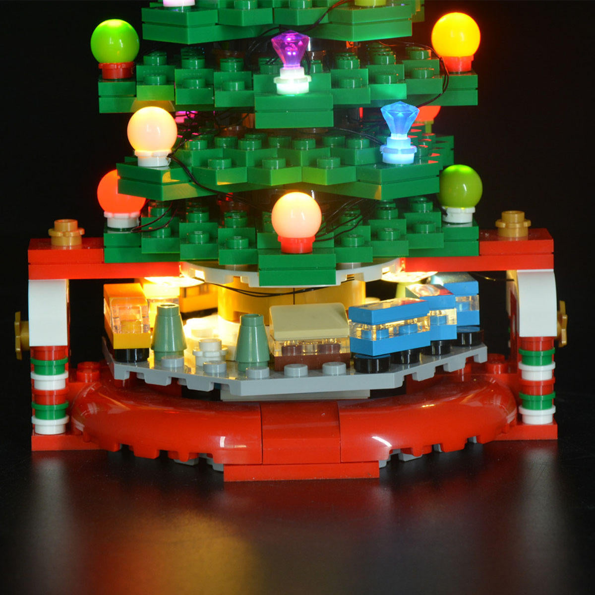 led-lichtverlichtingsset alleen voor lego 40338 blokken met kerstboomverlichting