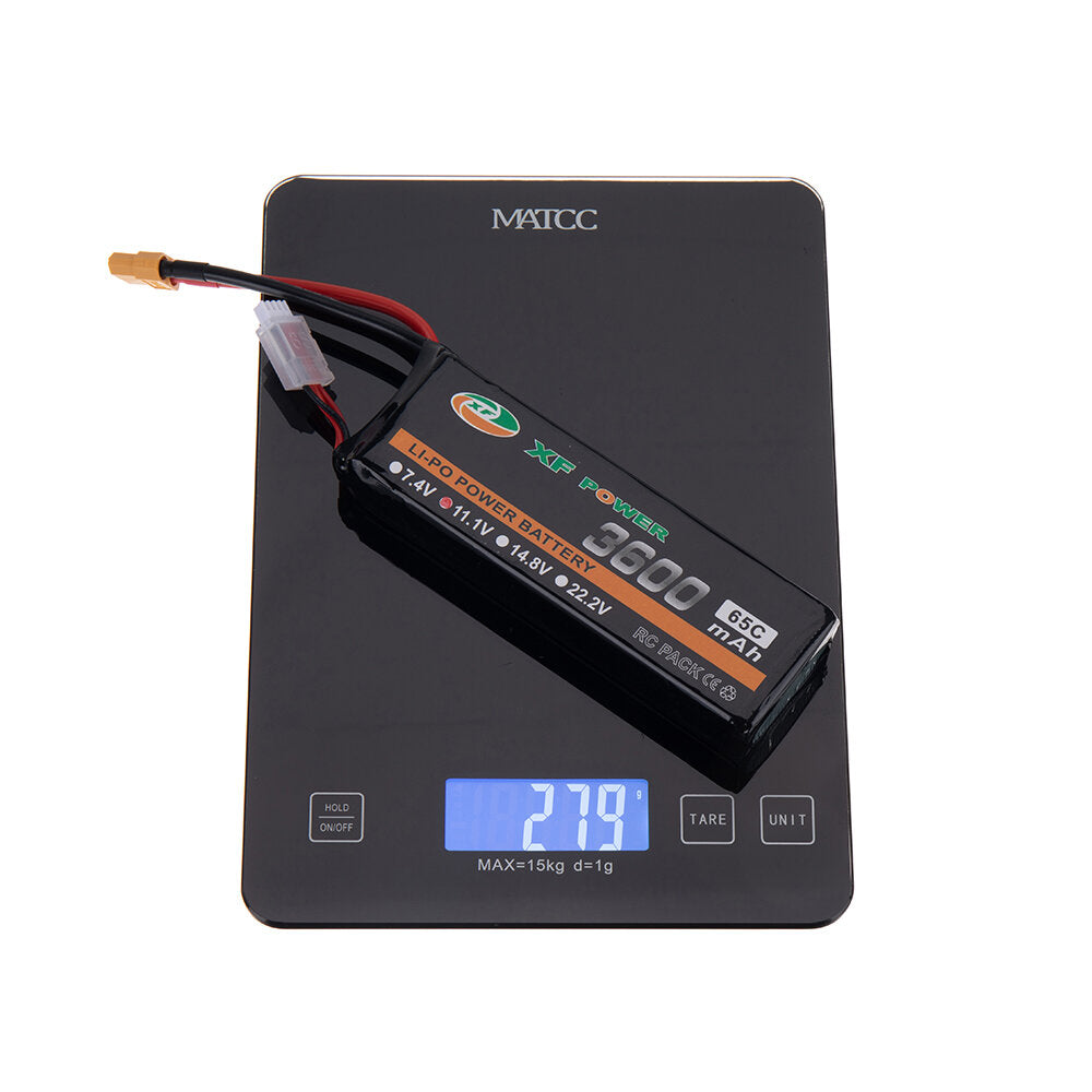 xf power 11.1v 3600mah 65c 3s lipo-batterij xt60-stekker voor rc drone