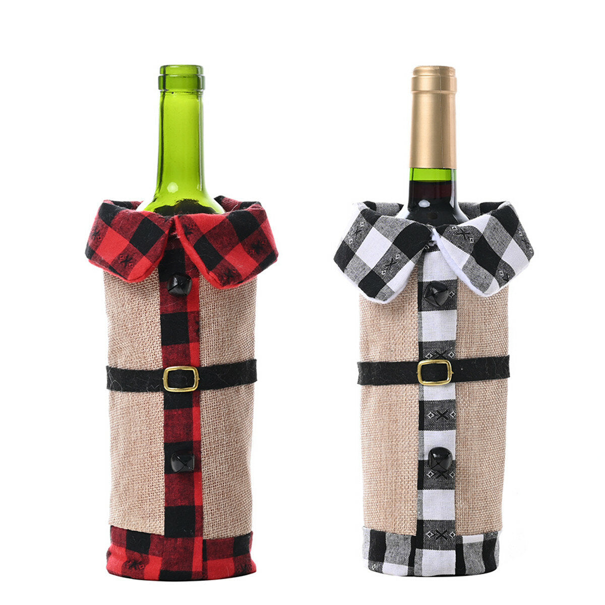 kerst trui winee fles kleding kraag & knoop jas ontwerp decoratieve fles mouw winee fles trui voor kerstcadeaus xmas feestdecoraties
