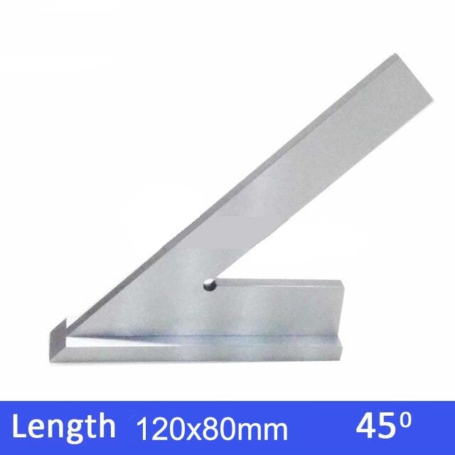 100 * 70 mm 120 * 80 mm 150 * 100200 * 130 mm 45 graden vierkante liniaal hoekmeter met brede basis staal 45 graden industrieel probeer machinist vierkant met basis