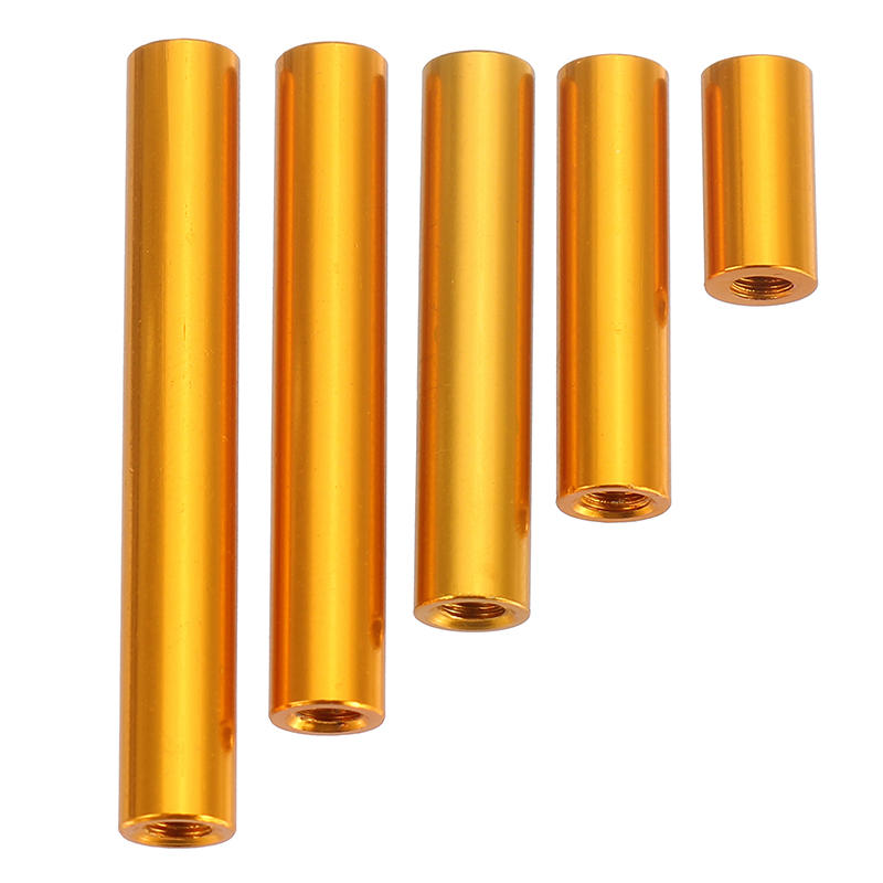 m3ar6 m3 aluminiumlegering uitstekende studs 10-35mm gouden ronde pcb board spacers standoffs 10pcs
