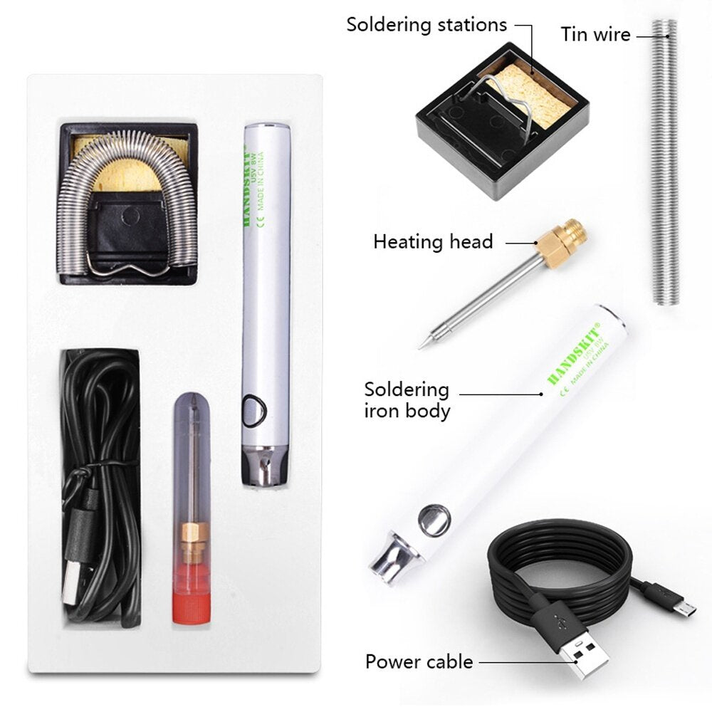 5v 8w usb elektrische soldeer soldeerbout pen snelle verwarming handlasgereedschap kit
