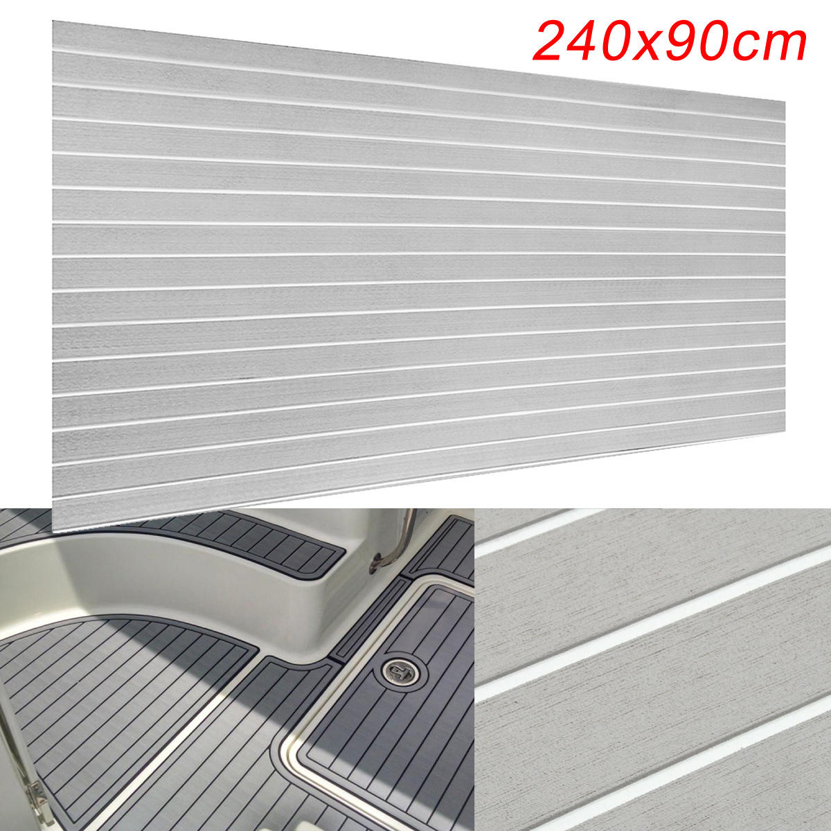 240cmx90cmx5mm marine vloeren faux teak grijs met witte lijnen eva foam boot decking sheet