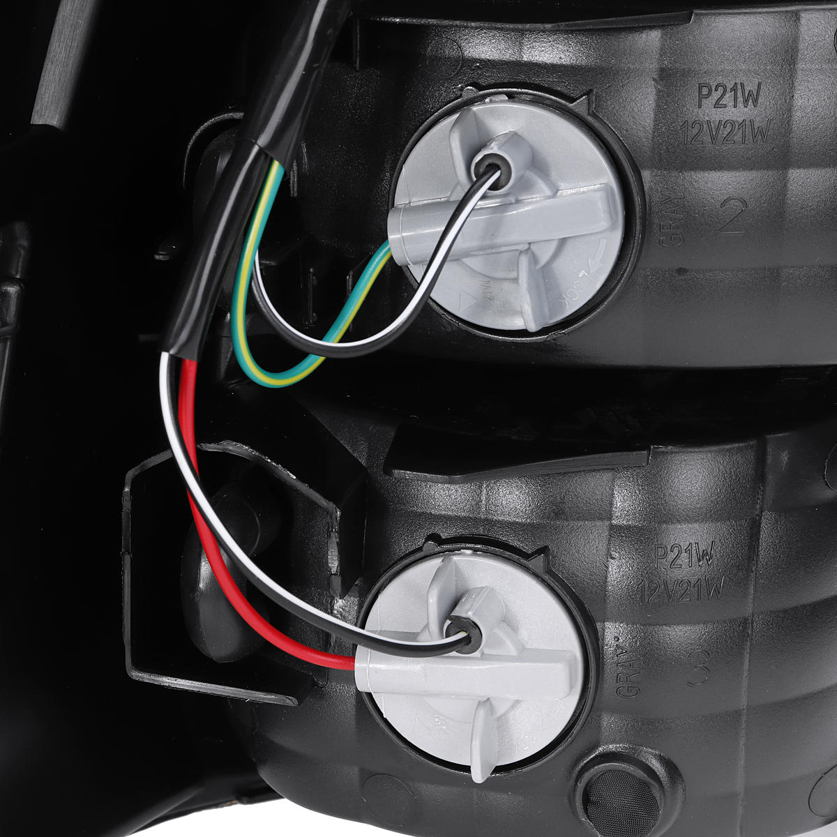 auto achter links / rechts staart remlicht montage met bedrading rook zwart voor toyota hilux revo 2015-up