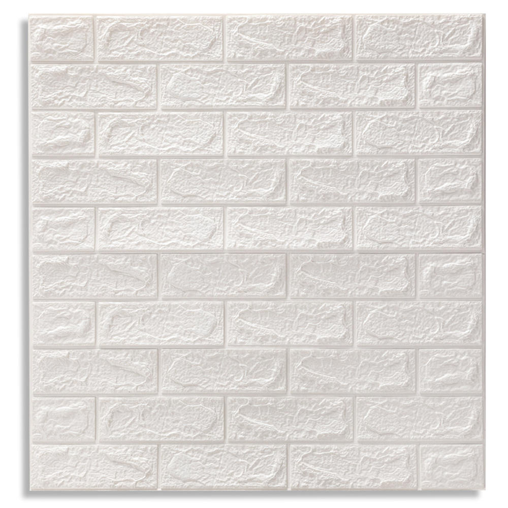 12 stuks / set 3d bakstenen muursticker zelfklevende panel decal waterdicht pe foam behang voor tv muren sofa achtergrond muur decor
