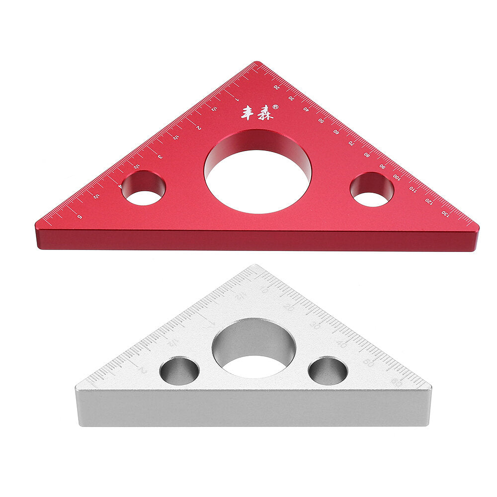 90 graden aluminiumlegering hoogte liniaal metrische inch houtbewerking driehoekige liniaal