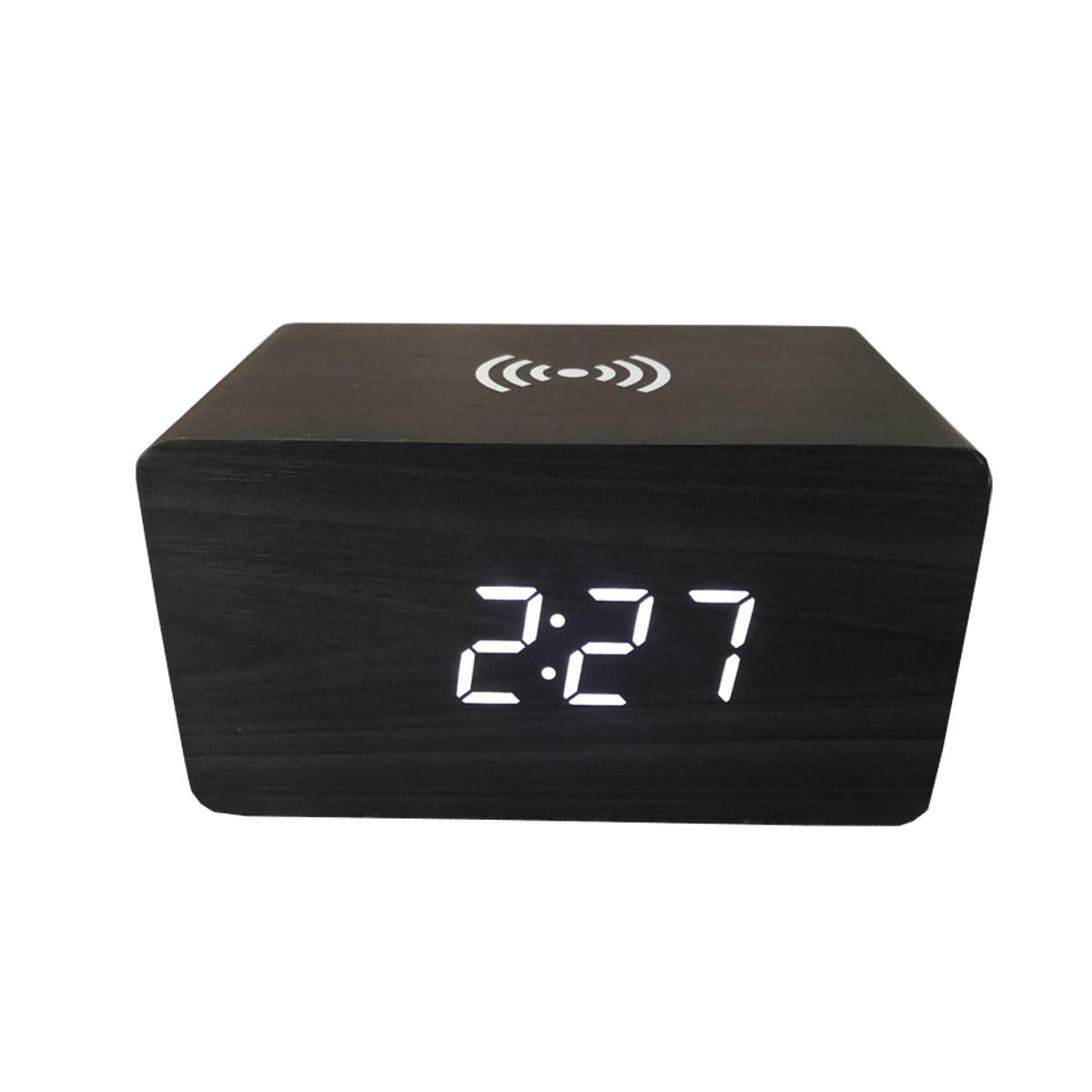 digitale thermometer led-bureauwekker met draadloze oplader voor telefoon
