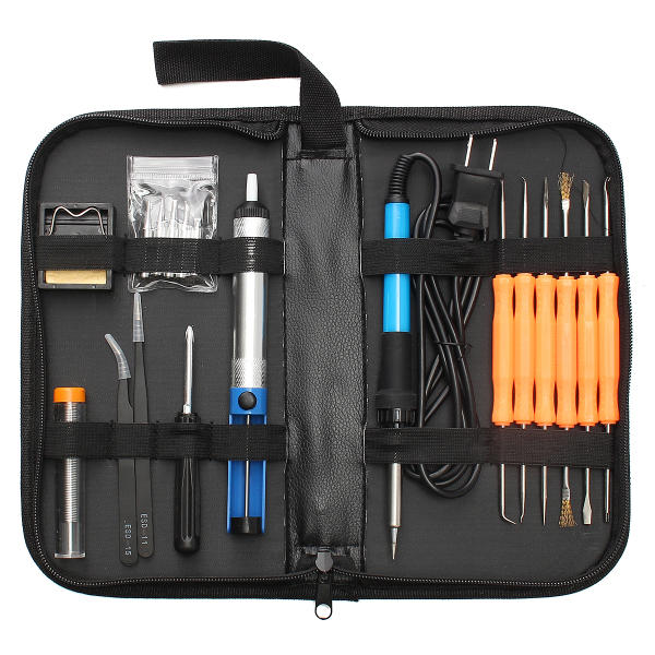 110v/220v 60w instelbare temperatuur lassen soldeer soldeerbout tool kit eu/us plug