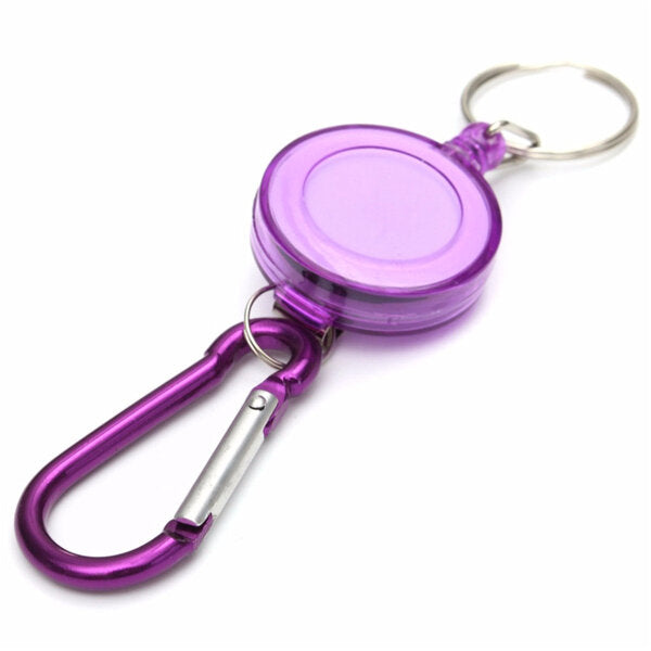 badge reel telescopische sleutel gesp karabijnhaak terugslag intrekbare houder sleutelhanger 4 kleuren